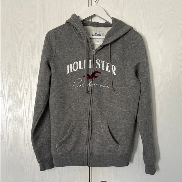 Hollister Gray Zip-Up Hoodie - Picture 1 of 5